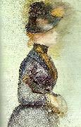 Pierre Renoir, woman in blue